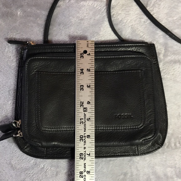FOSSIL Leather crossbody shoulder bag black - Picture 16 of 16
